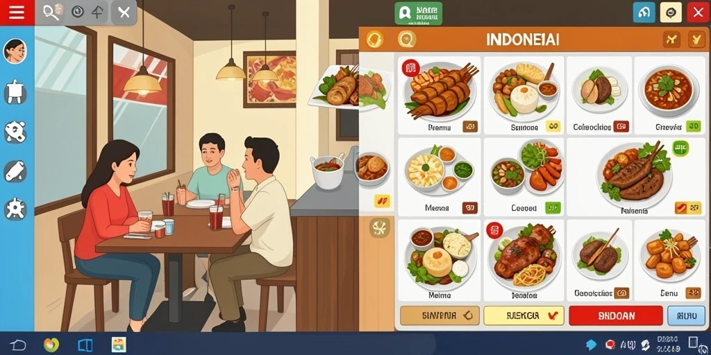Tampilan awal yang menarik dengan tema slot berwarna-warni.